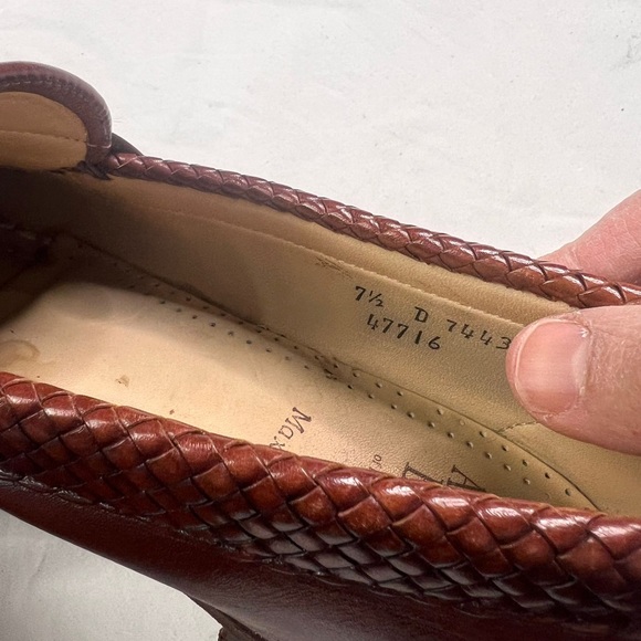 Mens Allen Edmonds Maxfield Brown Leather Slip On Casual Dress Shoes Size 7.5 D - Picture 8 of 8